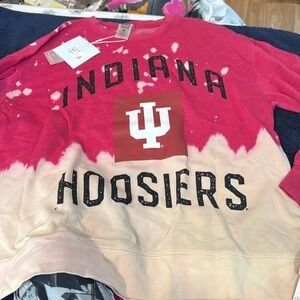 NWT Pullover College Sweatshirt Indiana HOOSIERS Crimson Crewneck Sz M Z44